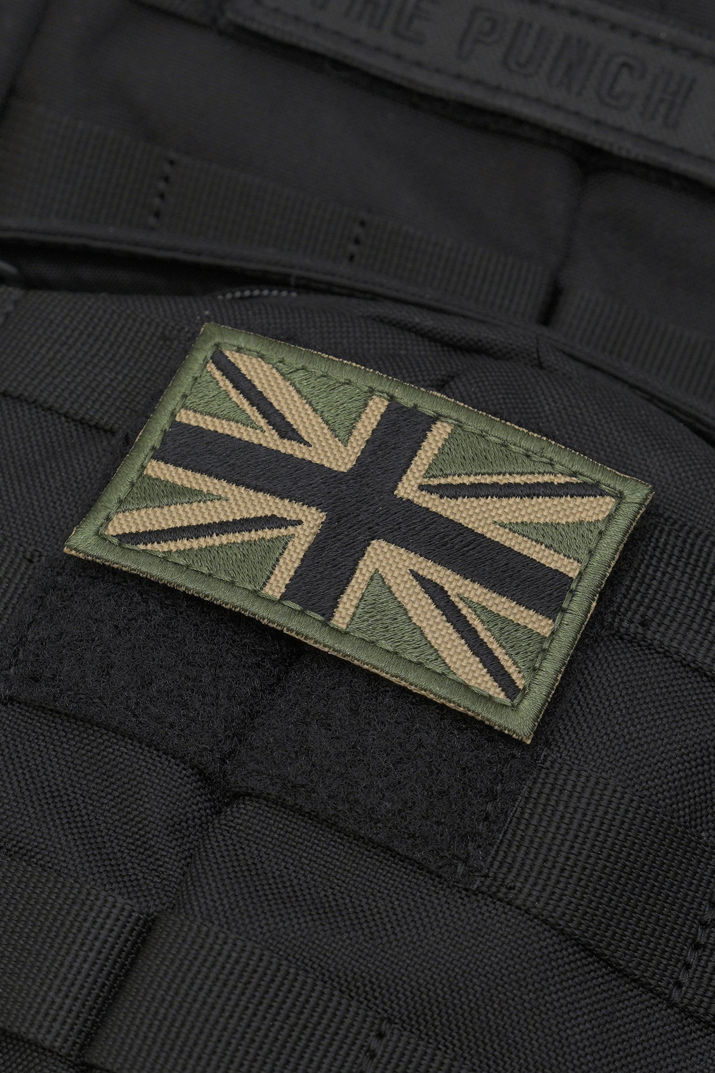 Great British Union Jack Patch Embroidered England Flag Morale, Brown, Black and Green