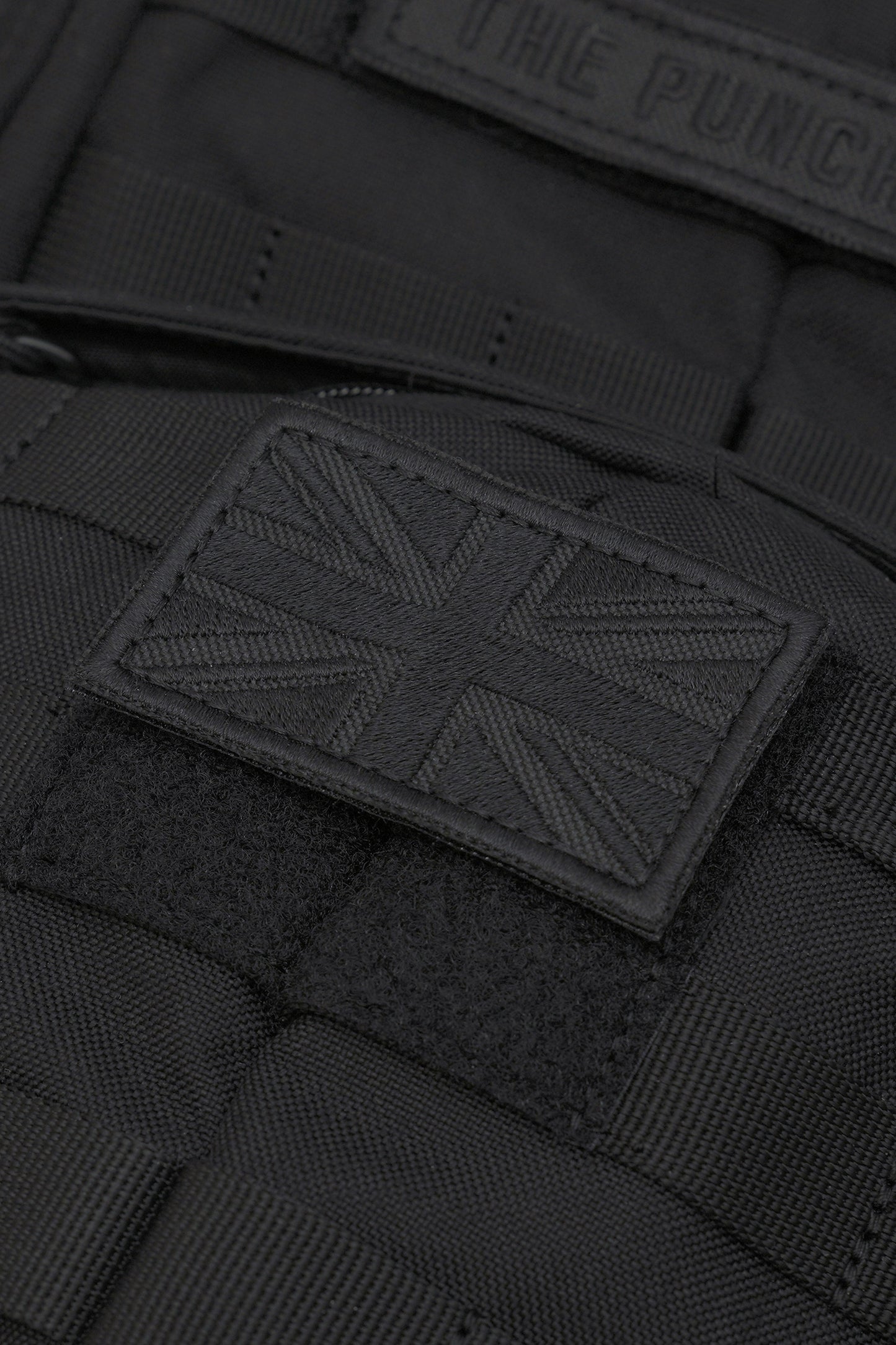 Great British Union Jack Patch Embroidered England Flag Morale, Full Black