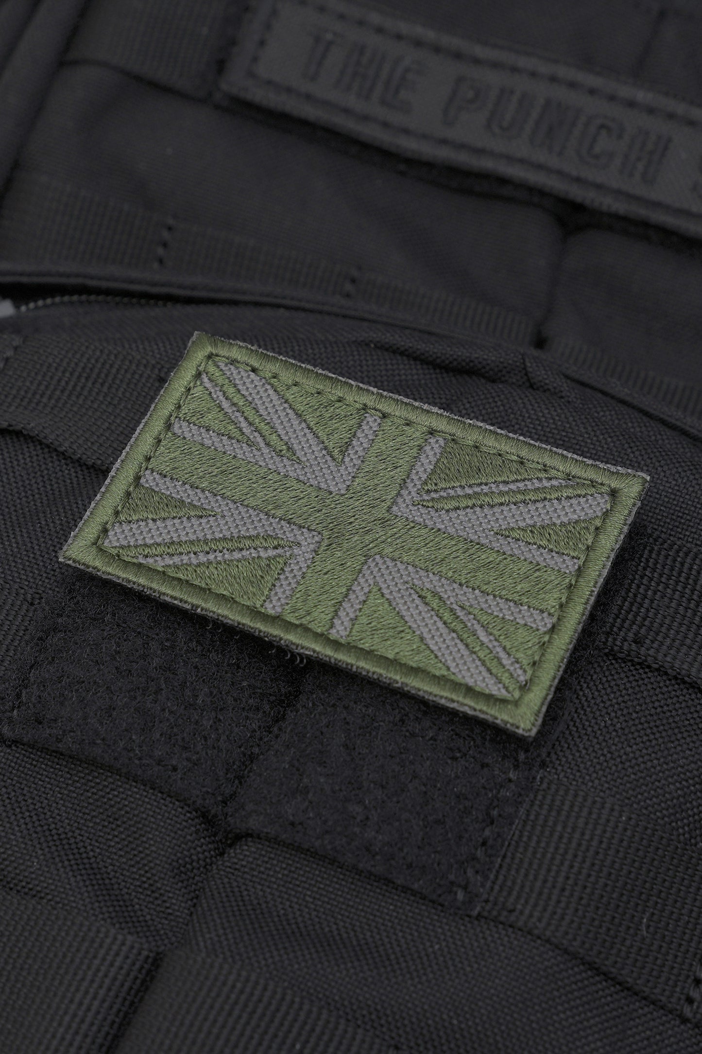 Great British Union Jack Patch Embroidered England Flag Morale, Greenish Grey