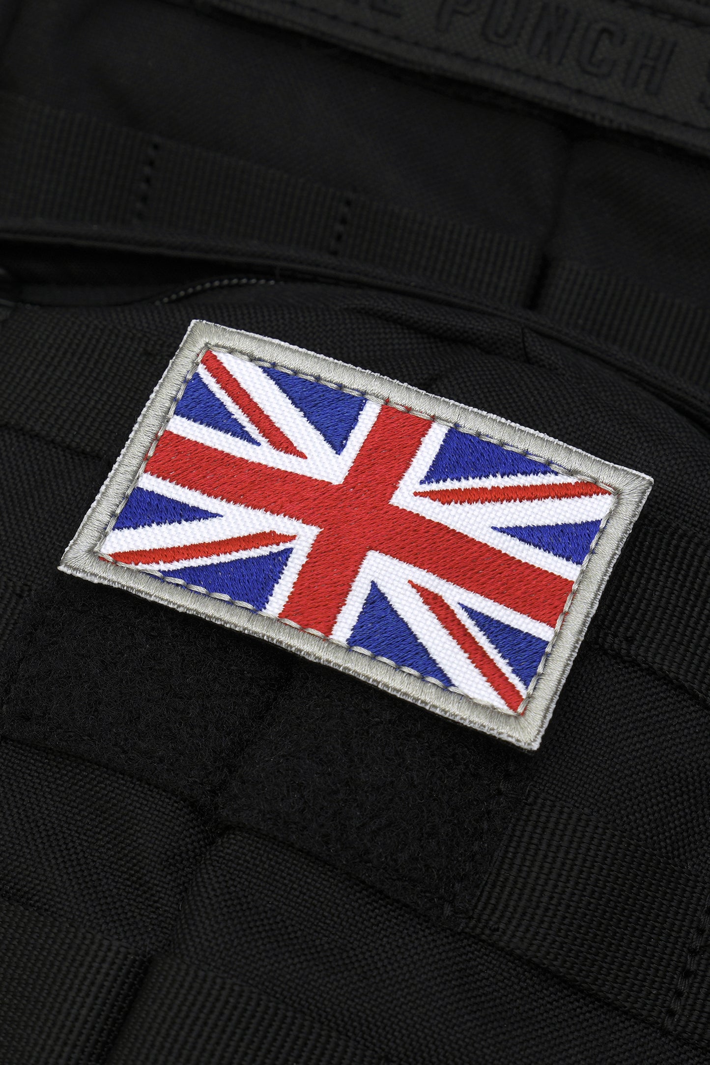 Great British Union Jack Patch Embroidered England Flag Morale, Original Silver