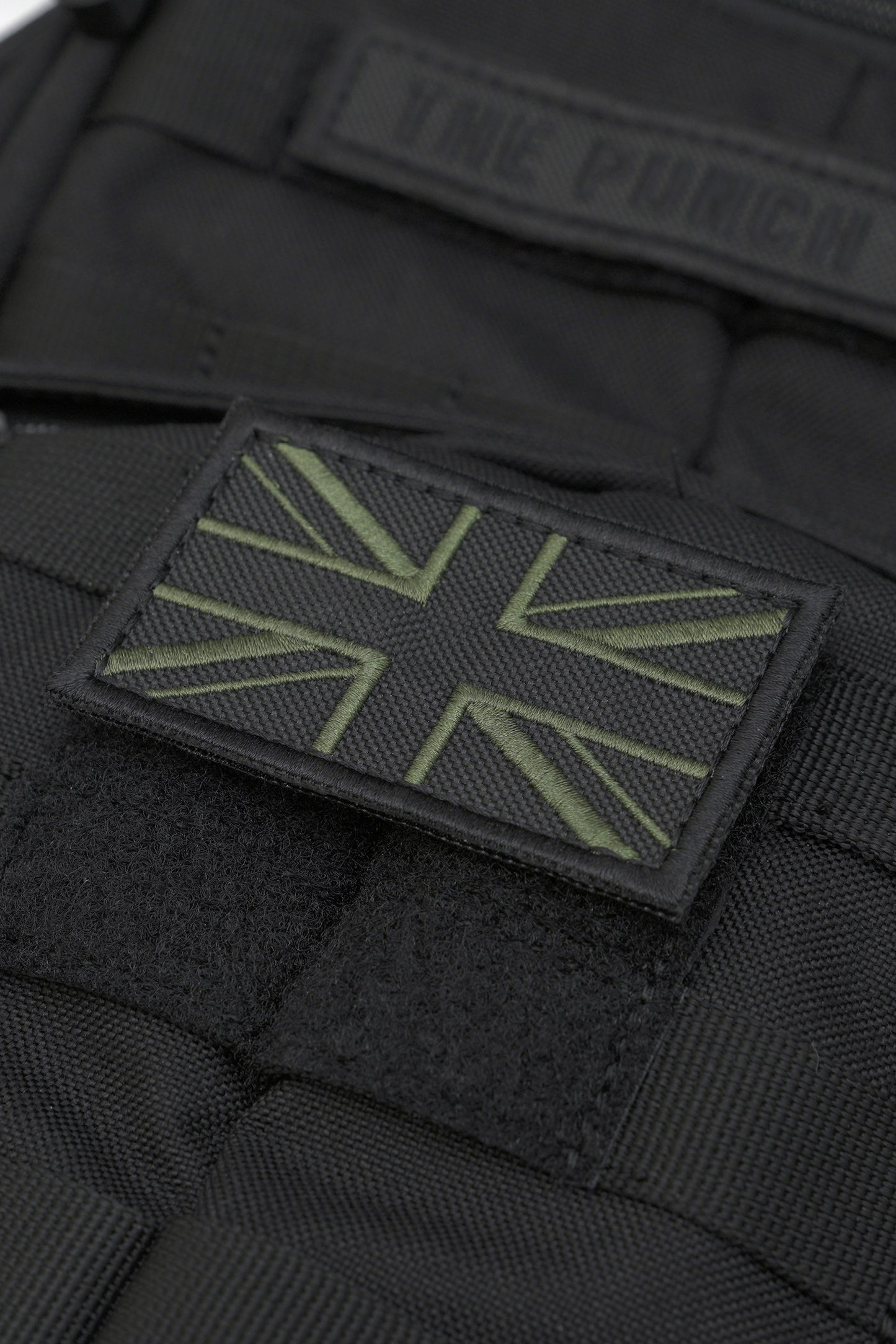 Great British Union Jack Patch Embroidered England Flag Morale, Black and Dark Green