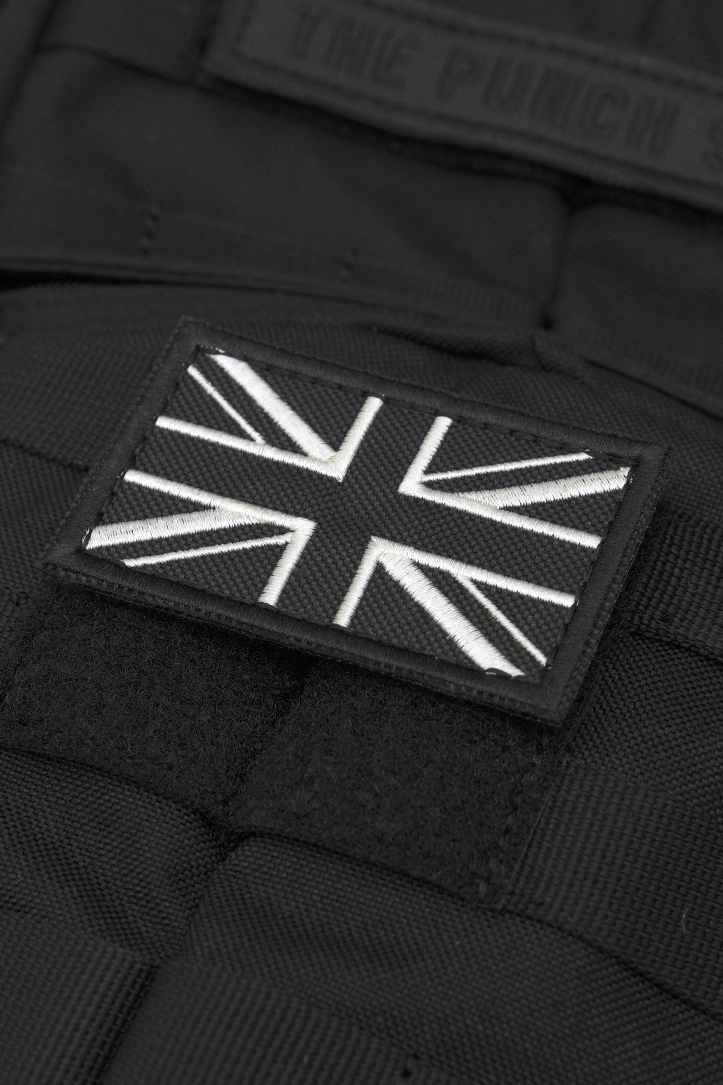 Great British Union Jack Patch Embroidered England Flag Morale, Black and White