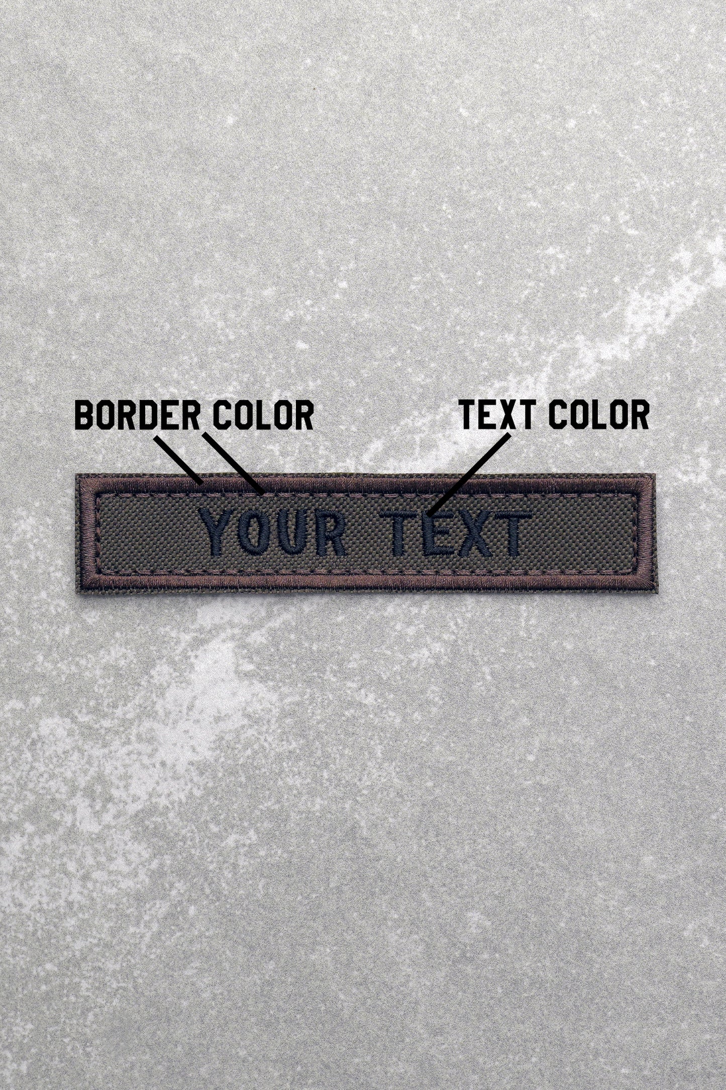 Custom Nametapes Military Tactical Embroidery Patch, Brown Fabric