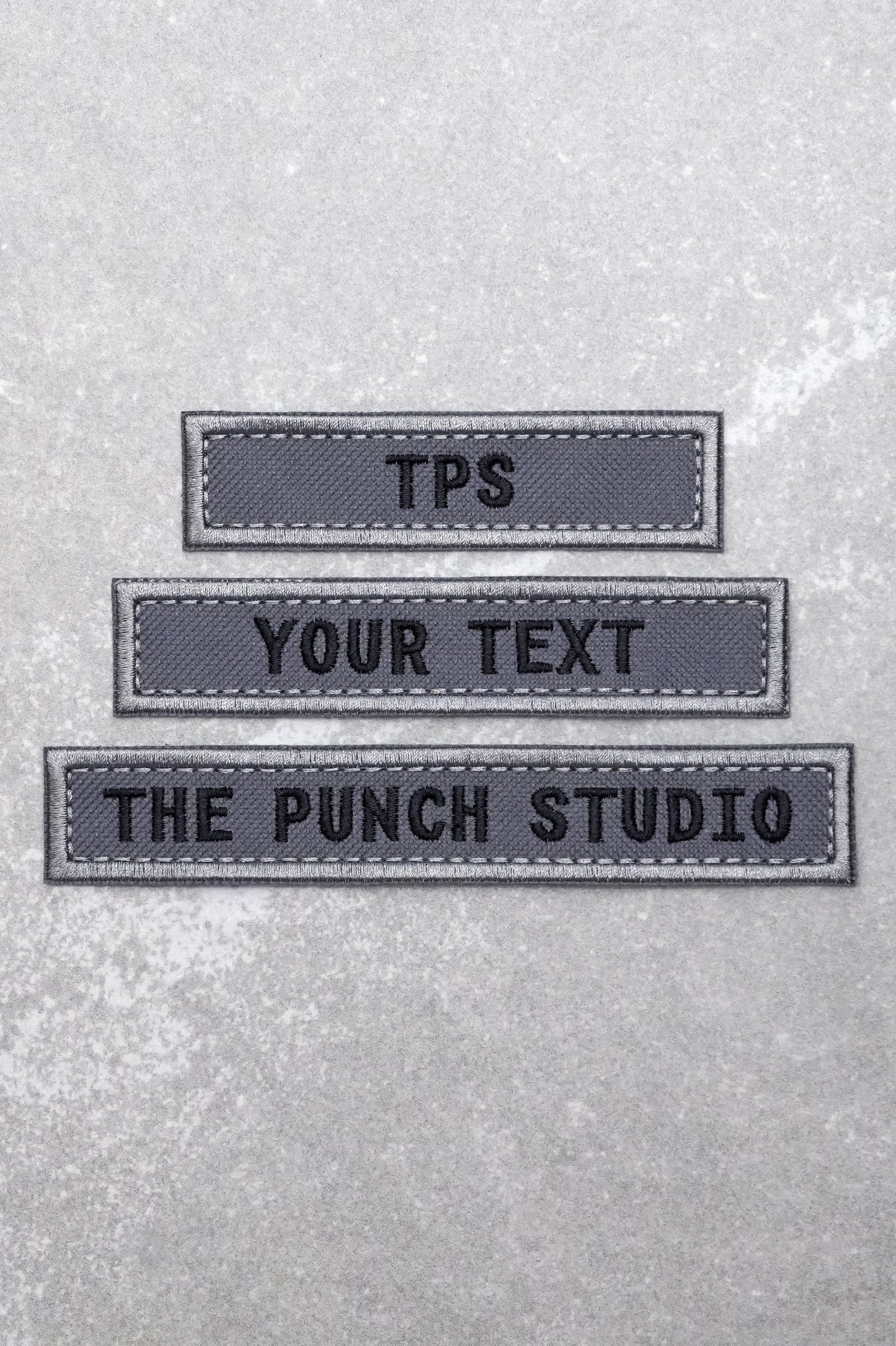 Custom Nametapes Military Tactical Embroidery Patch, Grey Fabric