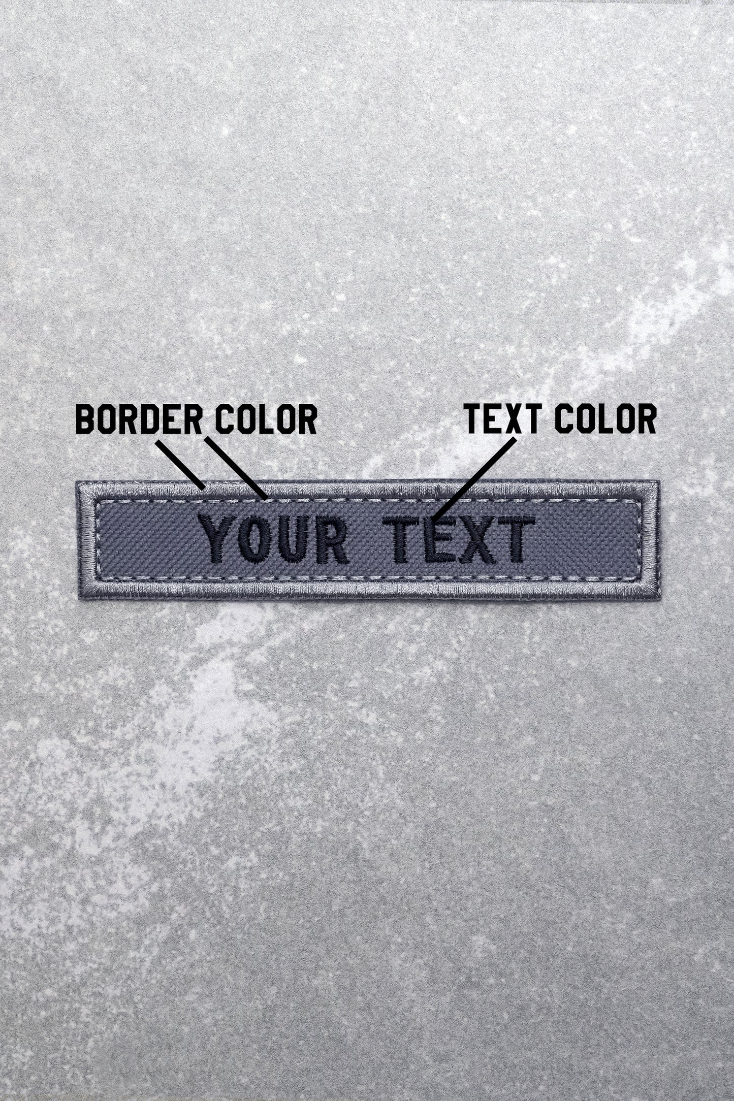 Custom Nametapes Military Tactical Embroidery Patch, Grey Fabric