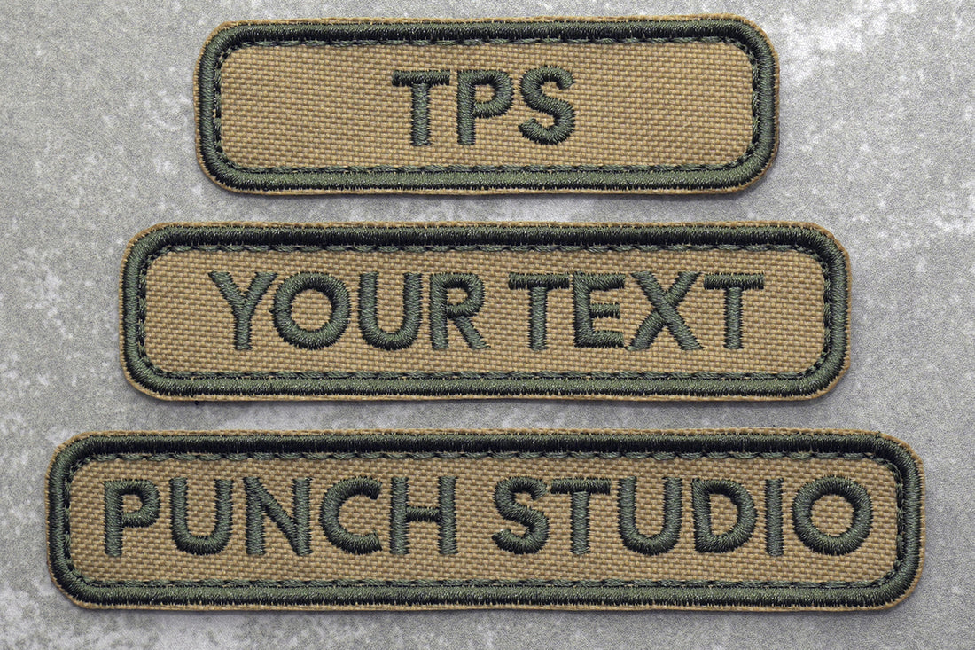 Custom Nametape Embroidery Patches with Round Corners