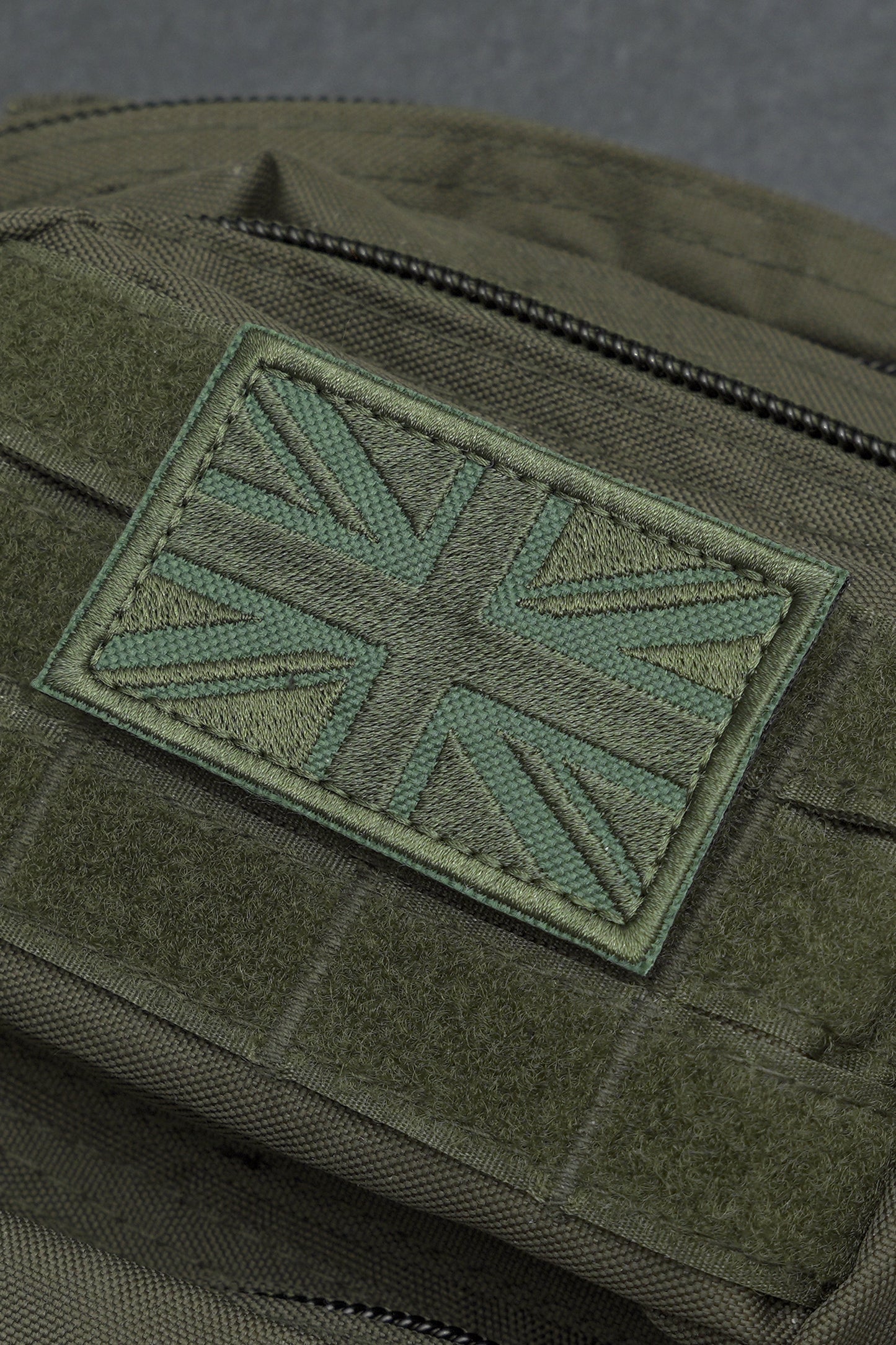 Great British Union Jack Patch Embroidered England Flag Morale, Full Green