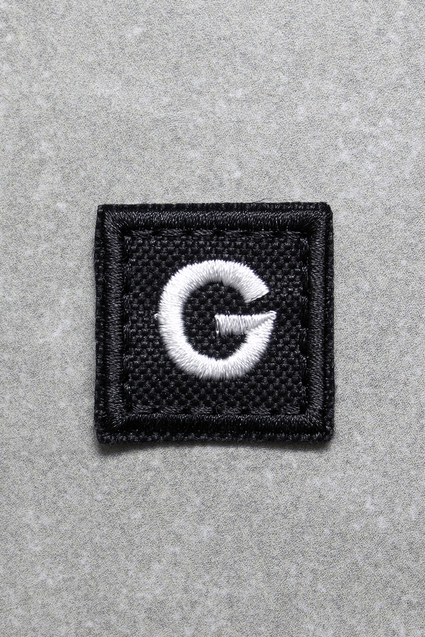 Letter Embroidered Patches for Tactical Backpack, Black Fabric