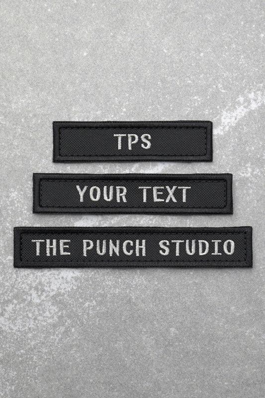 Custom Nametapes Military Tactical Embroidery Patch, Black Fabric