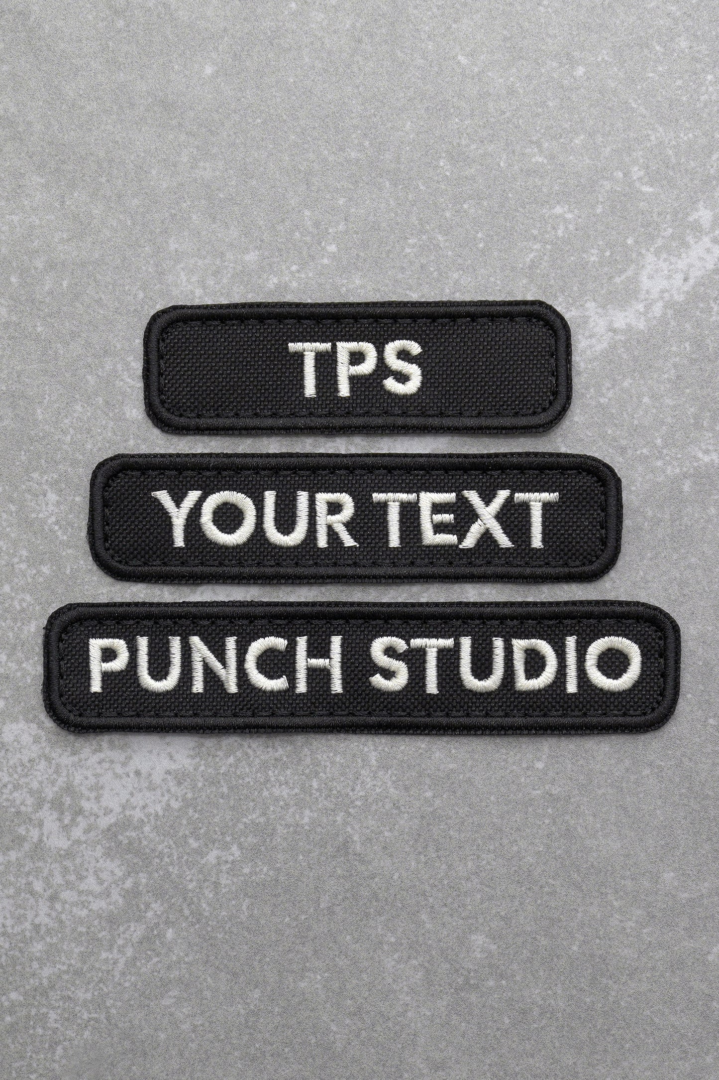 Custom Nametapes Military Tactical Embroidery Patch, Black Rounded Corners