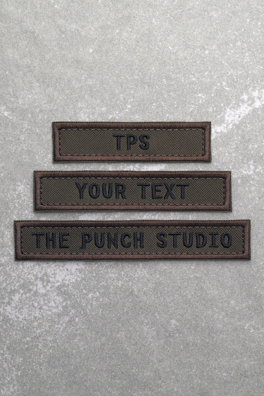 Custom Nametapes Military Tactical Embroidery Patch, Brown Fabric