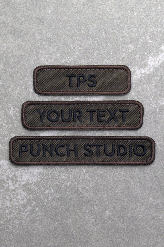 Custom Nametapes Military Tactical Embroidery Patch, Brown Rounded Corners