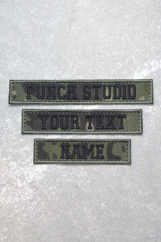 Personalised Military Tactical Nametapes Embroidery Patch, Camouflage Bold