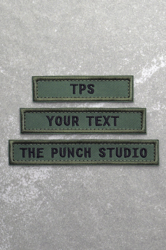 Custom Nametapes Military Tactical Embroidery Patch, Green Fabric