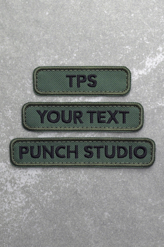 Custom Nametapes Military Tactical Embroidery Patch, Green Rounded Corners