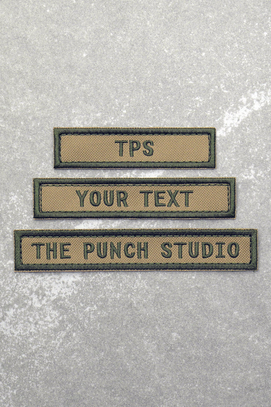 Custom Nametapes Military Tactical Embroidery Patch, Light Brown Fabric