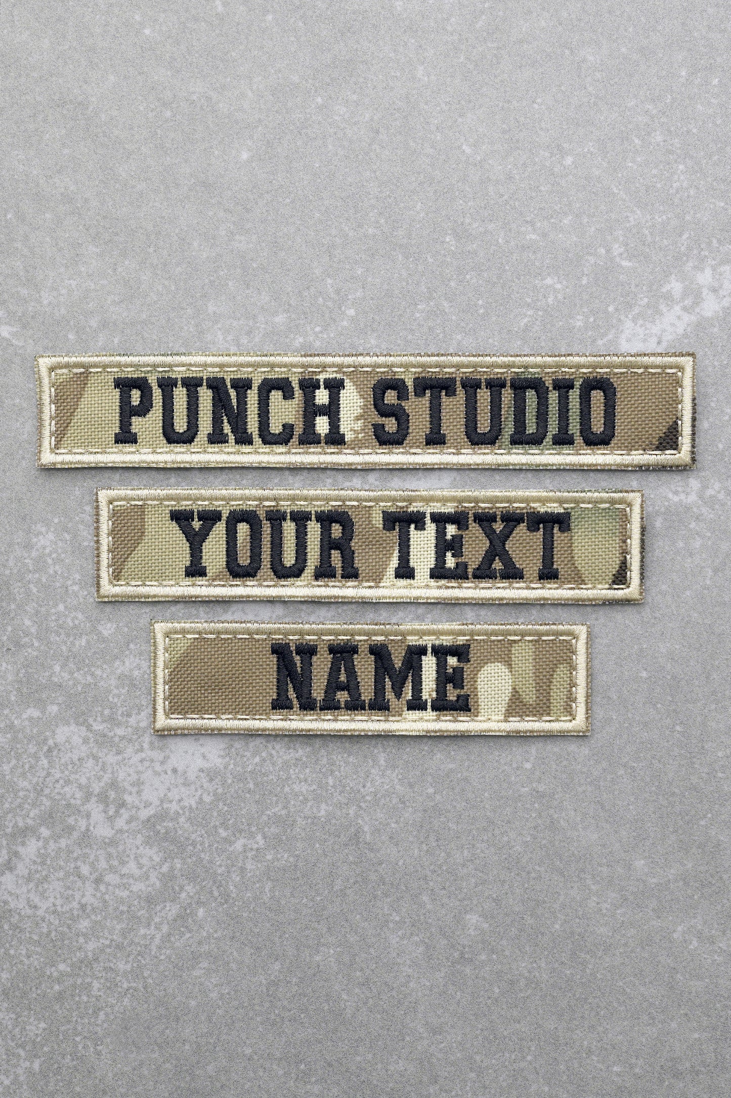 Personalised Military Tactical Nametapes Embroidery Patch, Multicam Bold