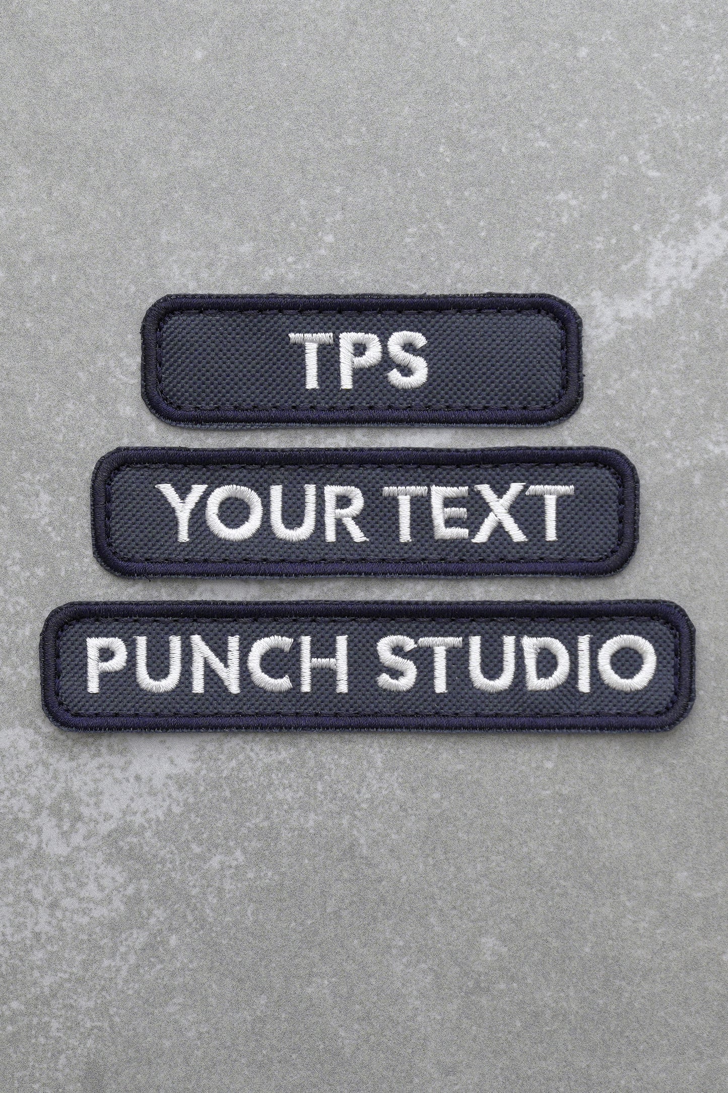 Custom Nametapes Military Tactical Embroidery Patch, Navy Blue Rounded Corners