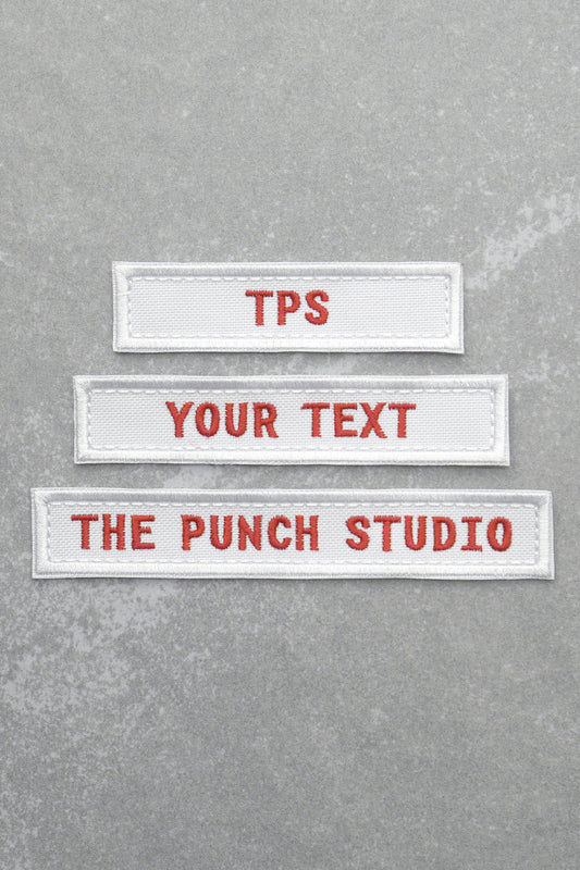 Custom Nametapes Military Tactical Embroidery Patch, White Fabric