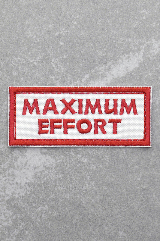 Maxmium Effort Patch, White